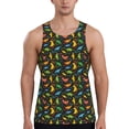 thumbnail image 1 of KLL Cartoon Dino Print Men's Muscle Gym Workout Stringer Tank Tops Bodybuilding Fitness T-Shirts Tank Tops Men-3X-Large, 1 of 7