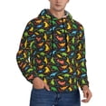 thumbnail image 1 of KLL Cartoon Dino Print Mens Hoodie Long Sleeve Casual Pullover Hooded Sweatshirt Fashion Drawstring Hoodies with Pocket-3X-Large, 1 of 6