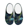 thumbnail image 1 of KLL Cartoon Dinosaur Pattern Adult Unisex Cozy Slippers,Fuzzy Slip-on Slippers TPR Sole Slippers Comfort Plush Home Footwear for Indoor & Outdoor-11, 1 of 7