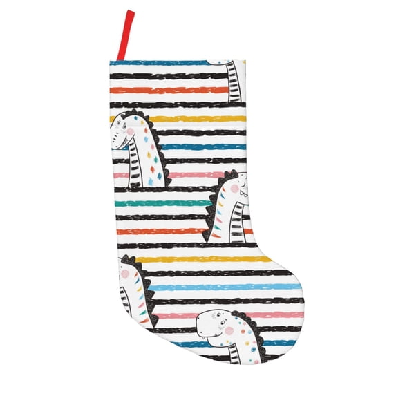 KLL Cartoon Dinosaurs for 18" Christmas Stocking Snowman Xmas Stocking Holiday Christmas Decoration Gifts for Family Kids