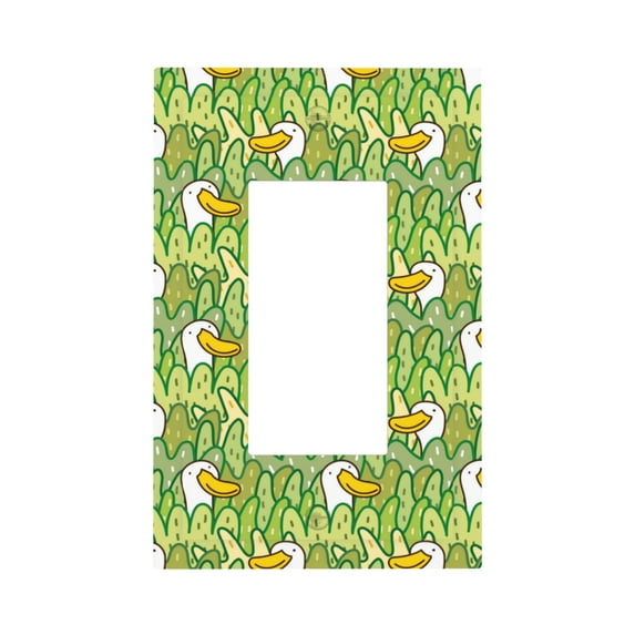 KLL Cartoon Duck Pattern Electrical Outlet Covers, 3" x 5" 1 Pack Electric Receptacle Plug Covers for Decorator Receptacle Outlet & Switch-Style U