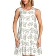 thumbnail image 1 of KLL Cartoon Elephant and Heart Pattern Womens Summer Dresses 2025,Loose Round Neck Sleeveless Sundresses Tank Dresses with Pockets, 1 of 7