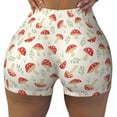 thumbnail image 1 of KLL Cartoon Flat Mushrooms Pattern Workout Shorts for Women Scrunch Short Gym Yoga Running Sport Active Exercise Fitness Shorts, 1 of 8