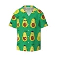 thumbnail image 1 of KLL Cartoon Fruit Print Men's Shirt Short Sleeve Button Down Summer Cuba Beach Shirts- X-Large, 1 of 7