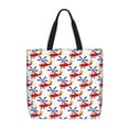thumbnail image 1 of KLL Cartoon Helicopter Pattern Aesthetic Tote Bag for Women Beach Bag Shopping Bags Shoulder Bag Reusable Grocery Bags, 1 of 5