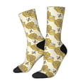 thumbnail image 1 of KLL Cartoon Honey Pot Bee Sunflower Print Cool Socks Men's Women's Crew Socks Funny Crazy Novelty Stockings, 1 of 6