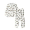 thumbnail image 1 of KLL Cartoon Koala Sleepwear Mens Flannel Pajamas,Long Cotton Pj Set, 1 of 1