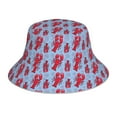 thumbnail image 1 of KLL Cartoon Lobsters 2 Bucket Hat for Women Men Packable Travel Beach Sun Hat Outdoor Rave Accessories Reflective Fisherman Cap, 1 of 7