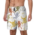 thumbnail image 1 of KLL Cartoon Monkey for Mens Swim Trunks Quick Dry Swim Shorts with Built-in Compression Liner Funny Swimwear Bathing Suits-3X-Large, 1 of 1