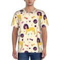 thumbnail image 1 of KLL Cartoon Poodle Dog for Men's Baseball Shirts,Short Sleeve Casual Shirts Button Down Shirt for Men Beach Summer Wedding Shirt-Small, 1 of 7