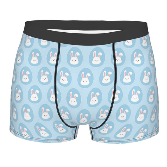 KLL Cartoon Rabbit Men's Cotton Boxer Briefs Underwear-