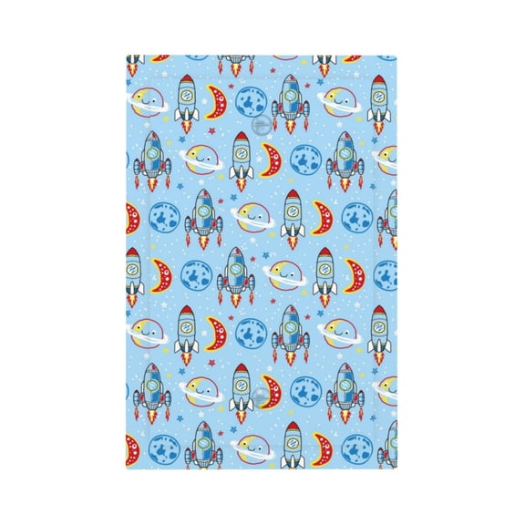 KLL Cartoon Rocket With Space Pattern Electrical Outlet Covers, 3" x 5" 1 Pack Electric Receptacle Plug Covers for Decorator Receptacle Outlet & Switch-Style V