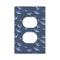 thumbnail image 1 of KLL Cartoon Shark Pattern Electrical Outlet Covers, 3" x 5" 1 Pack Electric Receptacle Plug Covers for Decorator Receptacle Outlet & Switch-Style S, 1 of 6