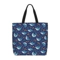 thumbnail image 1 of KLL Cartoon Sharks2 Pattern Aesthetic Tote Bag for Women Beach Bag Shopping Bags Shoulder Bag Reusable Grocery Bags, 1 of 7