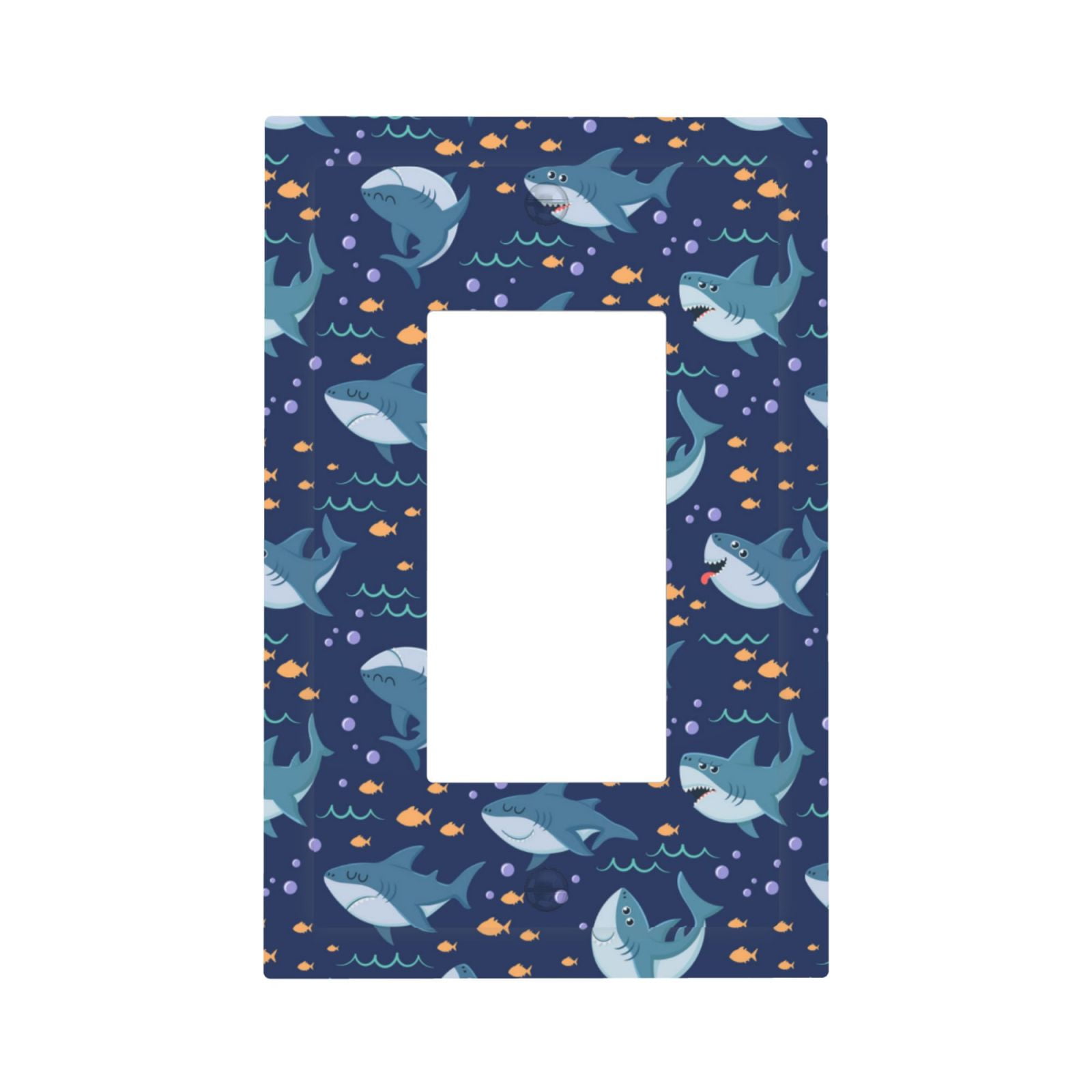 KLL Cartoon Sharks2 Pattern Electrical Outlet Covers, 3" x 5" 1 Pack ...