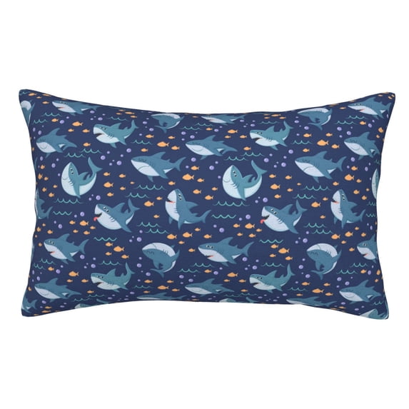 KLL Cartoon Sharks2 Pillow Covers Envelope Closure,Super Soft and Cozy Fuzzy Fleece Pillow Case Cover 20"x30"