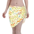 thumbnail image 1 of KLL Cartoon Snake8 Print Women's Sarong Coverups Short Bathing Suit Wrap Skirt Beach Wrap Swimsuit Cover Ups, 1 of 6