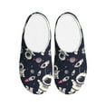 thumbnail image 1 of KLL Cartoon Spaceship Pattern Adult Unisex Cozy Slippers,Fuzzy Slip-on Slippers TPR Sole Slippers Comfort Plush Home Footwear for Indoor & Outdoor-11, 1 of 7