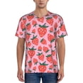 thumbnail image 1 of KLL Cartoon Strawberry for Men's Baseball Shirts,Short Sleeve Casual Shirts Button Down Shirt for Men Beach Summer Wedding Shirt-XX-Large, 1 of 7
