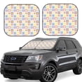 thumbnail image 1 of KLL Cat And Rabbit Windshield Sun Shade 2-Piece Foldable Car Front Window Sunshade for Most Sedans SUV Truck- Large, 1 of 5