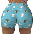 thumbnail image 1 of KLL Cat Fish Pattern Workout Shorts for Women Scrunch Short Gym Yoga Running Sport Active Exercise Fitness Shorts, 1 of 8