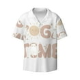 thumbnail image 1 of KLL Cat Yoga Time Print Men's Shirt Short Sleeve Button Down Summer Cuba Beach Shirts- Medium, 1 of 7