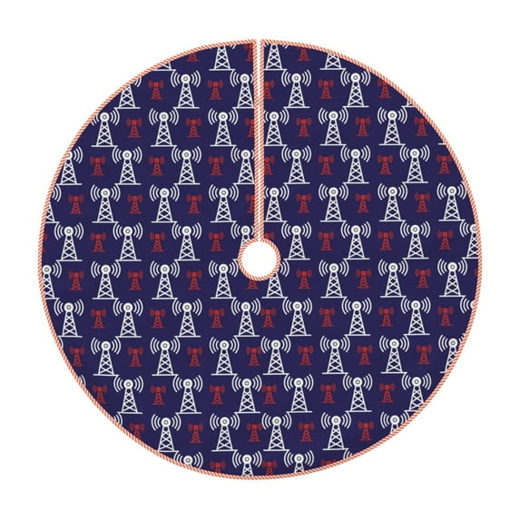 KLL Cell Tower Christmas Tree Skirt 36" ,Party Decorations Farmhouse for Christmas Decorations Holiday Party
