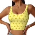 thumbnail image 1 of KLL Cheese 1 for Workout Tank Tops for Women,U Back Fitness Top Built in Shelf Bras Padded Fit for Yoga Gym-Large, 1 of 8