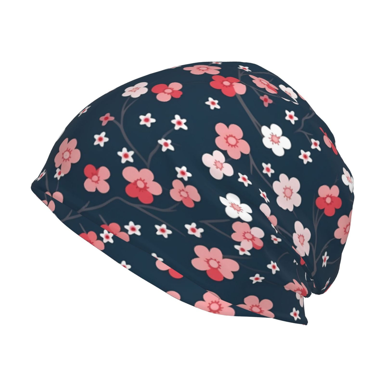 KLL Cherry Blossoms Winter Fall Beanie Knit Hats for Men & Women Warm