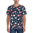 thumbnail image 1 of KLL Cherry Blossoms for Men's Baseball Shirts,Short Sleeve Casual Shirts Button Down Shirt for Men Beach Summer Wedding Shirt-4X-Large, 1 of 7