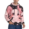 thumbnail image 1 of KLL Chibi Axolotl Sakura Fantasy Print Mens Hoodie Long Sleeve Casual Pullover Hooded Sweatshirt Fashion Drawstring Hoodies with Pocket-XX-Large, 1 of 6