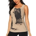 thumbnail image 1 of KLL Child And Lion Sketch Print Womens Tank Top Sleeveless Workout Tops Athletic Running Shirts Yoga Gym Clothes-Large, 1 of 7