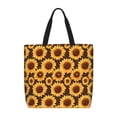 thumbnail image 1 of KLL Chocolate Plaid Sunflower Pattern Aesthetic Tote Bag for Women Beach Bag Shopping Bags Shoulder Bag Reusable Grocery Bags, 1 of 5