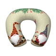 thumbnail image 1 of KLL Christmas Card With Gnomes Pattern Memory Foam Cervical Neck Pillow Versatile U-Shaped Pillows for Home/Office/Camping/Travelling/Soft Washable Cover, 1 of 8
