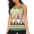 thumbnail image 1 of KLL Christmas Card With Gnomes Print Womens Tank Top Sleeveless Workout Tops Athletic Running Shirts Yoga Gym Clothes-XX-Large, 1 of 7