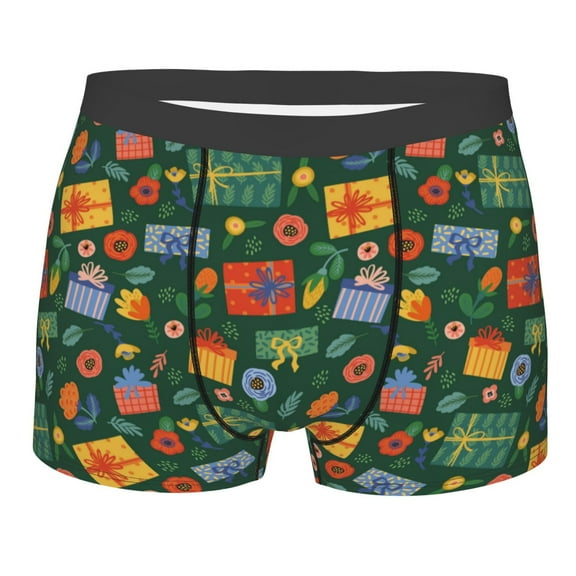 KLL Christmas Gift Men's Cotton Boxer Briefs Underwear-Small