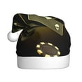thumbnail image 1 of KLL Christmas Hats for Adults Plush Casino Cards 1 Print Santa Hat Xmas Fluffy Santa Claus Hat for Women Men, 1 of 6