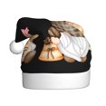 thumbnail image 1 of KLL Christmas Hats for Adults Plush Coffee Gnome (2) Print Santa Hat Xmas Fluffy Santa Claus Hat for Women Men, 1 of 6