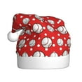 thumbnail image 1 of KLL Christmas Hats for Adults Plush Cute Baseball Print Santa Hat Xmas Fluffy Santa Claus Hat for Women Men, 1 of 6