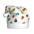 thumbnail image 1 of KLL Christmas Hats for Adults Plush Cute Ladybugs Print Santa Hat Xmas Fluffy Santa Claus Hat for Women Men, 1 of 6