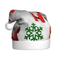 thumbnail image 1 of KLL Christmas Hats for Adults Plush Cute Santa Print Santa Hat Xmas Fluffy Santa Claus Hat for Women Men, 1 of 6