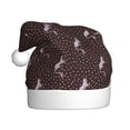 thumbnail image 1 of KLL Christmas Hats for Adults Plush Leopard Print Print Santa Hat Xmas Fluffy Santa Claus Hat for Women Men, 1 of 6