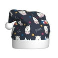 thumbnail image 1 of KLL Christmas Hats for Adults Plush Llamas 1 Print Santa Hat Xmas Fluffy Santa Claus Hat for Women Men, 1 of 6