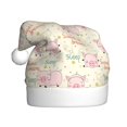 thumbnail image 1 of KLL Christmas Hats for Adults Plush Pigs Sleep Print Santa Hat Xmas Fluffy Santa Claus Hat for Women Men, 1 of 6