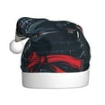 thumbnail image 1 of KLL Christmas Hats for Adults Plush Red Black Eastern Panda Warrior Print Santa Hat Xmas Fluffy Santa Claus Hat for Women Men, 1 of 6