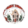 thumbnail image 1 of KLL Christmas Houses Pattern Shower Cap & Bath Cap for Women,Reversible Oversized Waterproof Shower Caps for all Hair Lengths,Elastic Reusable Bathing Hair Cap, 1 of 6