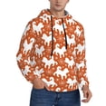 thumbnail image 1 of KLL Christmas Snowflake Dog Print Mens Hoodie Long Sleeve Casual Pullover Hooded Sweatshirt Fashion Drawstring Hoodies with Pocket-Small, 1 of 6