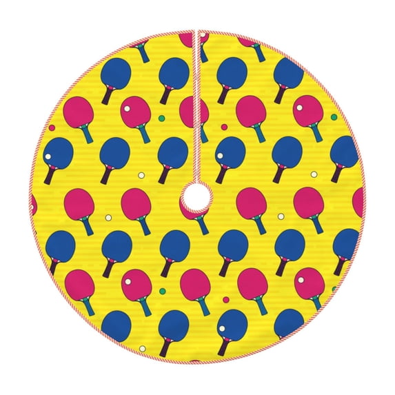 KLL Christmas Tree Skirt,Party Decorations Farmhouse for Christmas Decorations Holiday Party 30" -Colorful Ping Pong
