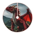 thumbnail image 1 of KLL Christmas Tree Skirt,Party Decorations Farmhouse for Christmas Decorations Holiday Party 30" -Majestic Red Dragon, 1 of 6