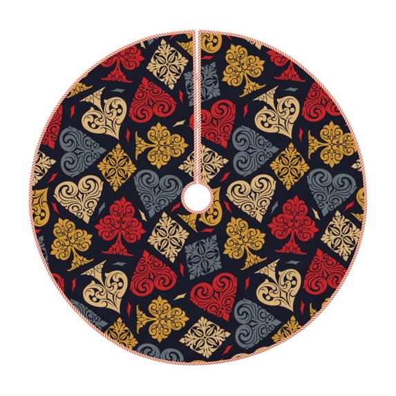 KLL Christmas Tree Skirt,Party Decorations Farmhouse for Christmas Decorations Holiday Party 36" -Vintage Card